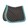 Roma Crescent All Purpose Saddle Pad - Black/Grey/Turquoise -The Equestrian Shop 312283 800 800