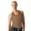 Cheata Women's Trotter Tank W/ Built In Sports Bra - Dark Khaki/Black -The Equestrian Shop 314288 800 800