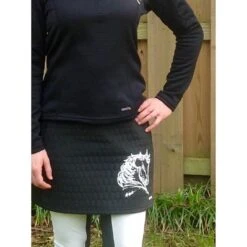 Animals To Wear Women's "Looking Back" On Kerrits Schooling Skirt - Black