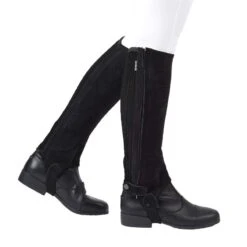 Dublin Kids' Suede Half Chaps II - Black