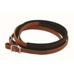Western Rawhide Dee Butterfield Barrel Reins - Oiled Harness Leather
