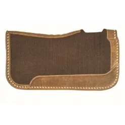 Western Rawhide Buckstitch Felt Pad - Dark Brown/Tan