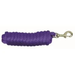 Western Rawhide 10' Poly Lead W/Brass Plated Snap - Purple
