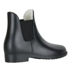 Horze Bonn Rubber Paddock Boots W/Faux Fur Lining - Black -The Equestrian Shop 381389 800 800