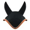 Woof Wear Ergonomic Ear Net - Black/Orange -The Equestrian Shop 389086 800 800