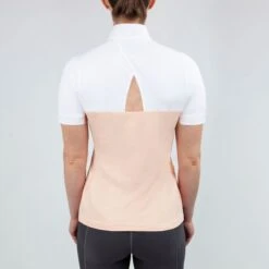 Irideon Women's Ciara Short Sleeve IceFil Show Shirt - White/Radiant Peach -The Equestrian Shop 399291 800 800