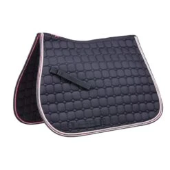 Saxon Coordinate Quilted All Purpose Saddle Pad - Navy/Pink/White