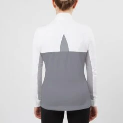 Irideon Women's Ciara IceFil Show Shirt - White/Dove Grey -The Equestrian Shop 412075 800 800