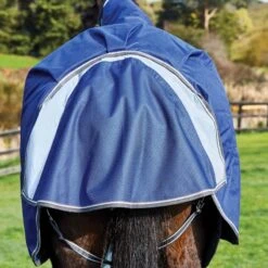 Weatherbeeta Comfitec Premier Free II Standard Neck Lite - Dark Blue/Grey/White -The Equestrian Shop 413583 800 800