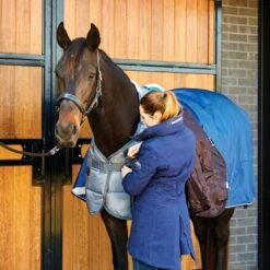 Weatherbeeta Comfitec Premier Free II Standard Neck Lite - Dark Blue/Grey/White -The Equestrian Shop 413584 800 800