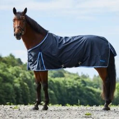 Horze Glasgow Light Weight Turnout Sheet - Dark Blue