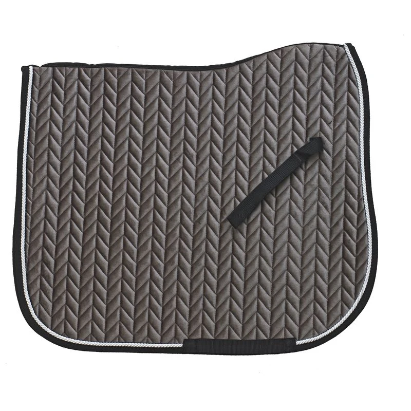 Ovation Elegance Velvet Dressage Pad - Grey/Silver/Black 3 Ovation Elegance Velvet Dressage Pad - Grey/Silver/Black