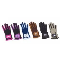 Ovation Kids' Hearts & Horses Gloves - Black -The Equestrian Shop 433936 800 800