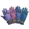 Ovation Cool Rider Gloves - Plum Horseshoes -The Equestrian Shop 435846 800 800
