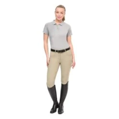 Ovation Women's Signature Bellissima II GripTec Knee Patch Breeches - Neutral Beige