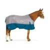 Ovation Super Fly Sheet W/Surcingle Belly - Grey/Teal -The Equestrian Shop 440401 800 800