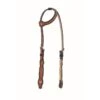 Western Rawhide Jim Taylor Performance Infinity Scallop One Ear Headstall - Two Tone Brown -The Equestrian Shop 443671 800 800