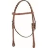 Western Rawhide Country Legend Browband Headstallwith Basket Tooling - Chestnut -The Equestrian Shop 443782 800 800