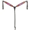 Western Rawhide Country Legend Tie Dye Breastplate - Dark Brown/Pink -The Equestrian Shop 443894 800 800