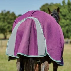 Weatherbeeta Comfitec Premier Freedom Pony Standard Neck Lite - Purple/Navy/Mint -The Equestrian Shop 448602 800 800