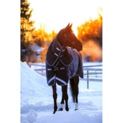 Rambo Duo Turnout - Navy/Sky Blue/Brown -The Equestrian Shop 471546 800 800