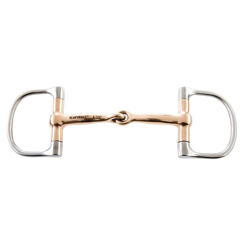Korsteel Stainless Steel Copper Mouth Dee Ring Snaffle Bit 3 Korsteel Stainless Steel Copper Mouth Dee Ring Snaffle Bit
