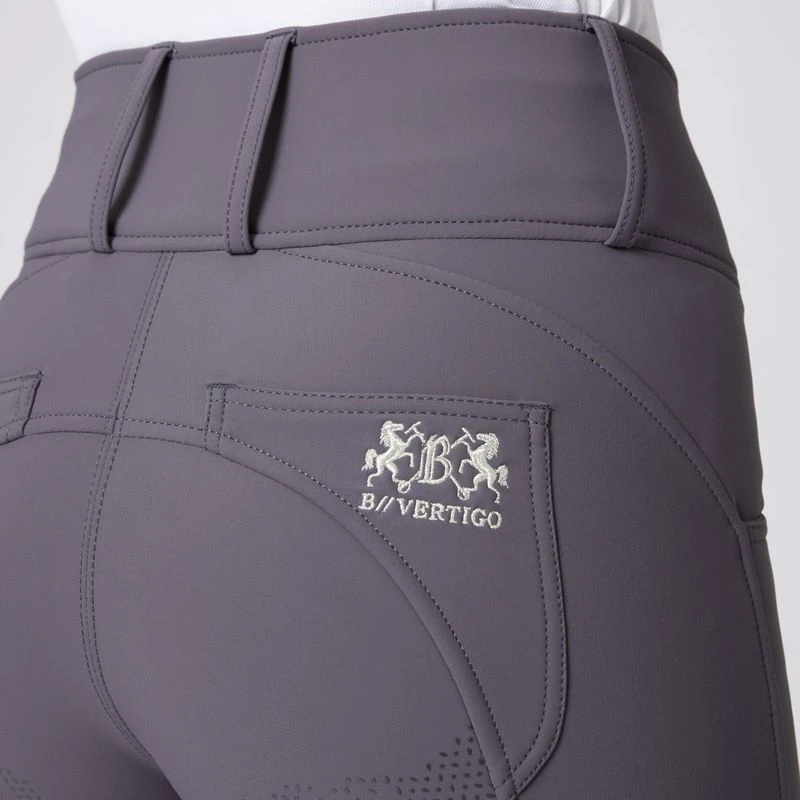 B Vertigo Women's Dianne Thermo Full Seat Breeches - Periscope Dark Grey 4 B Vertigo Women's Dianne Thermo Full Seat Breeches - Periscope Dark Grey - Image 2