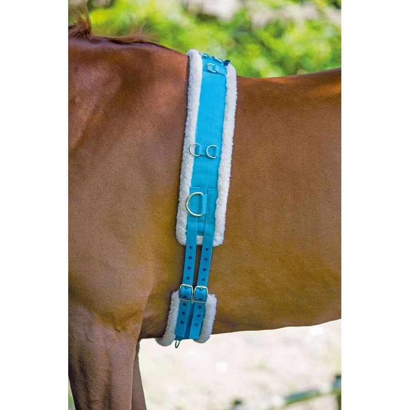 Shires Nylon Roller With Fleece Padding - Blue 3 Shires Nylon Roller With Fleece Padding - Blue