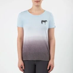 Irideon Women's Dip Dye Equestrian Swing Tee - Energy Blue 8 Irideon Women's Dip Dye Equestrian Swing Tee - Energy Blue -The Equestrian Shop 481837 800 800