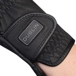 Dublin Breathable Mesh Riding Gloves - Black -The Equestrian Shop 482770 800 800