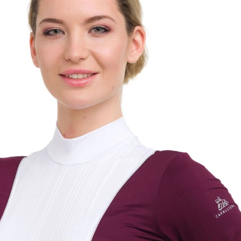 Cavalliera Women's Queen Long Sleeve Show Shirt - Aubergine 4 Cavalliera Women's Queen Long Sleeve Show Shirt - Aubergine - Image 2