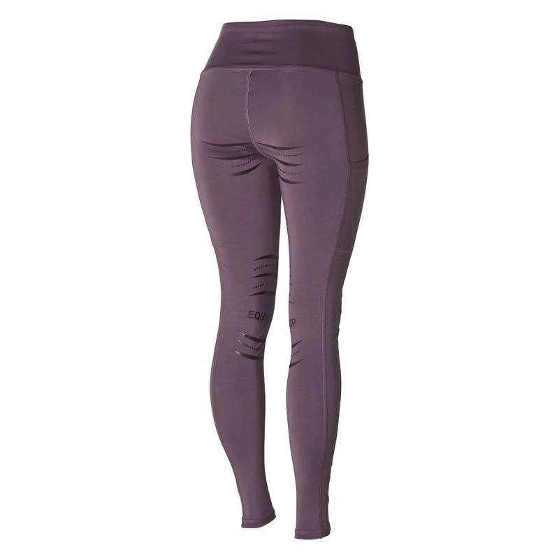 Horze Women's Zelda Full Seat Tights W/Silicone Grip - Montana Grape Purple 6 Horze Women's Zelda Full Seat Tights W/Silicone Grip - Montana Grape Purple - Image 4