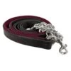 Perri's Padded Leather Lead W/Chain - Black/Burgundy/Stainless 1 Perri's Padded Leather Lead W/Chain - Black/Burgundy/Stainless -The Equestrian Shop 500281 800 800
