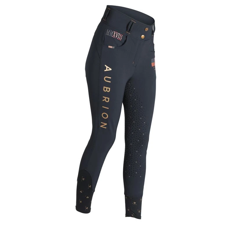 Shires Aubrion Women's Team Breeches - Black 4 Shires Aubrion Women's Team Breeches - Black - Image 2