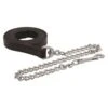 Perri's 1" Premium Leather Lead W/Chain - Black/Stainless -The Equestrian Shop 502874 800 800