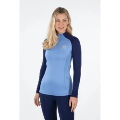 Shires Aubrion Women's Newbury Long Sleeve Sun Shirt - Sky Blue -The Equestrian Shop 513121 800 800