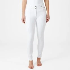 B Vertigo Women's Davina Knee Patch Breeches - White -The Equestrian Shop 530300 800 800