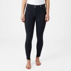 B Vertigo Women's Davina Knee Patch Breeches - Dark Navy 9 B Vertigo Women's Davina Knee Patch Breeches - Dark Navy -The Equestrian Shop 530433 800 800