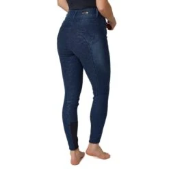 Horze Women's Kaia Full Seat Denim Breeches W/Crystal Detail - Dark Blue 9 Horze Women's Kaia Full Seat Denim Breeches W/Crystal Detail - Dark Blue -The Equestrian Shop 530758 800 800