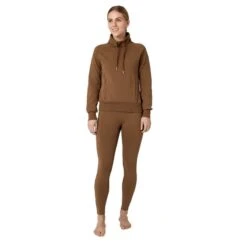 Horze Women's Remy Organic Cotton Full Seat Tights - Bison Dark Brown -The Equestrian Shop 530921 800 800
