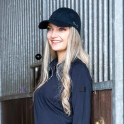 Horze Women's Cap W/Crystal Detailing - Dark Navy -The Equestrian Shop 534046 800 800