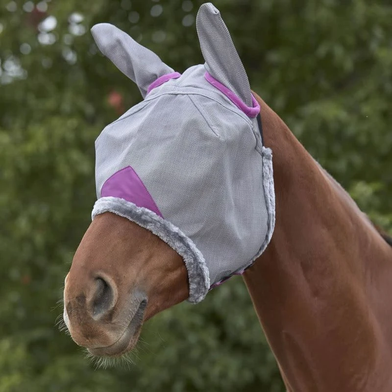 Weatherbeeta Comfitec Deluxe Durable Mesh Mask W/Ears - Grey/Purple 3 Weatherbeeta Comfitec Deluxe Durable Mesh Mask W/Ears - Grey/Purple