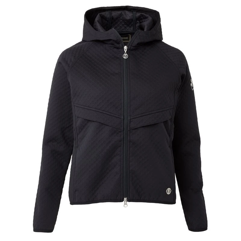 B Vertigo Women's Norah Scuba Tech Hooded Jacket - Dark Navy 3 B Vertigo Women's Norah Scuba Tech Hooded Jacket - Dark Navy