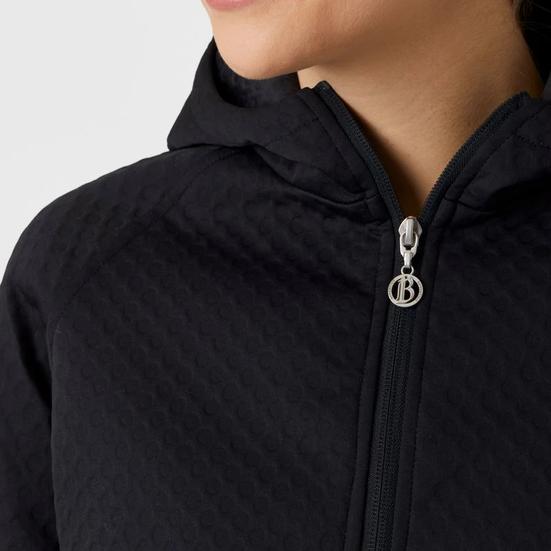 B Vertigo Women's Norah Scuba Tech Hooded Jacket - Dark Navy 4 B Vertigo Women's Norah Scuba Tech Hooded Jacket - Dark Navy - Image 2