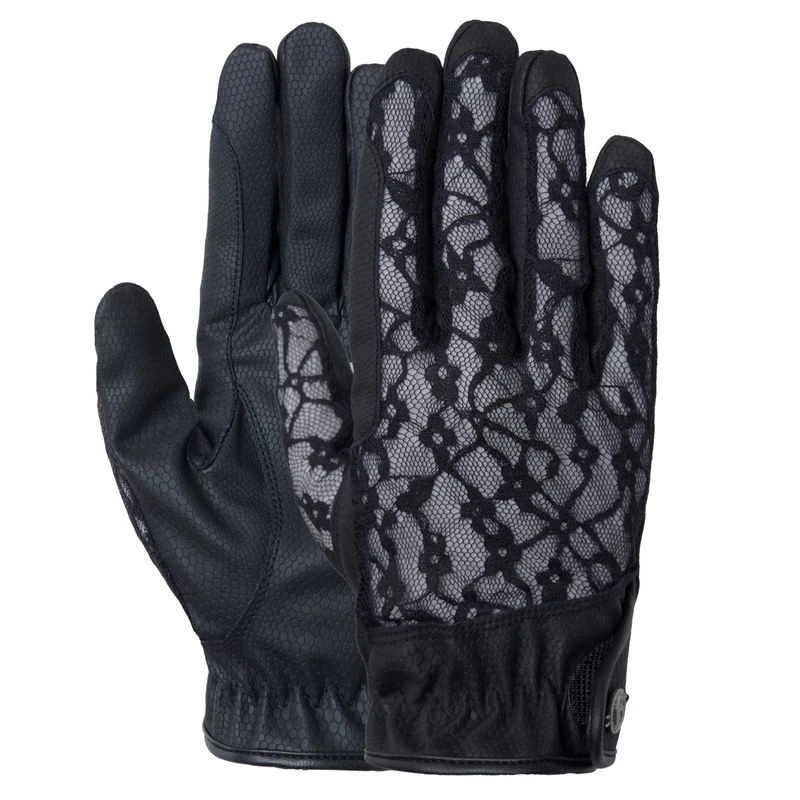B Vertigo Women's Cooling Lace Riding Gloves - Black 3 B Vertigo Women's Cooling Lace Riding Gloves - Black