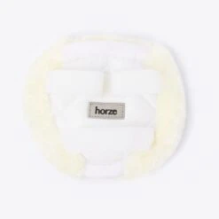 Horze Narvik Faux-Fur Breastplate Pad - Off-White -The Equestrian Shop 549257 800 800