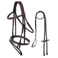Horze Buxton Flash Bridle W/Reins - Brown 6 Horze Buxton Flash Bridle W/Reins - Brown -The Equestrian Shop 549426 800 800