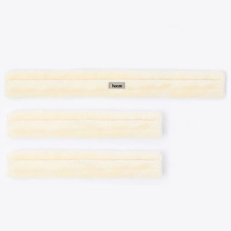 Horze Narvik Faux-Fur Breastplate Cover Set - Off-White 3 Horze Narvik Faux-Fur Breastplate Cover Set - Off-White