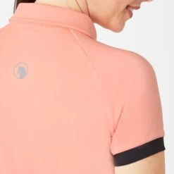 Horze Women's Laura Ventilated Polo Training Shirt - Peach Amber Pink 10 Horze Women's Laura Ventilated Polo Training Shirt - Peach Amber Pink -The Equestrian Shop 549623 800 800