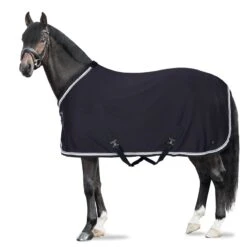 B Vertigo Cameron Double Corded Show Cooler Blanket - Dark Navy